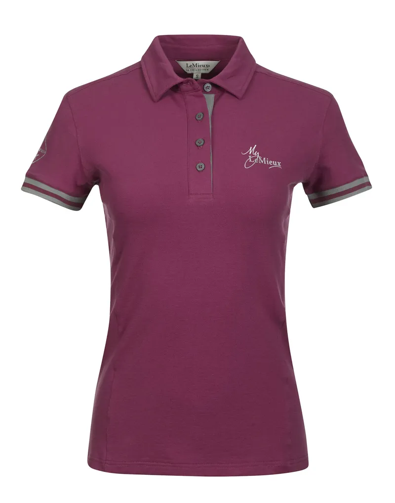 LeMieux Polo Shirt Ladies in Plum